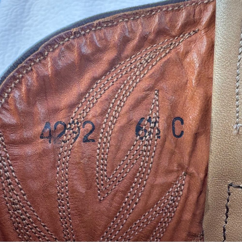 Dan Post Western Cowboy Boots | Leather | Vintage | Sz 6.5 - Picture 14 of 16